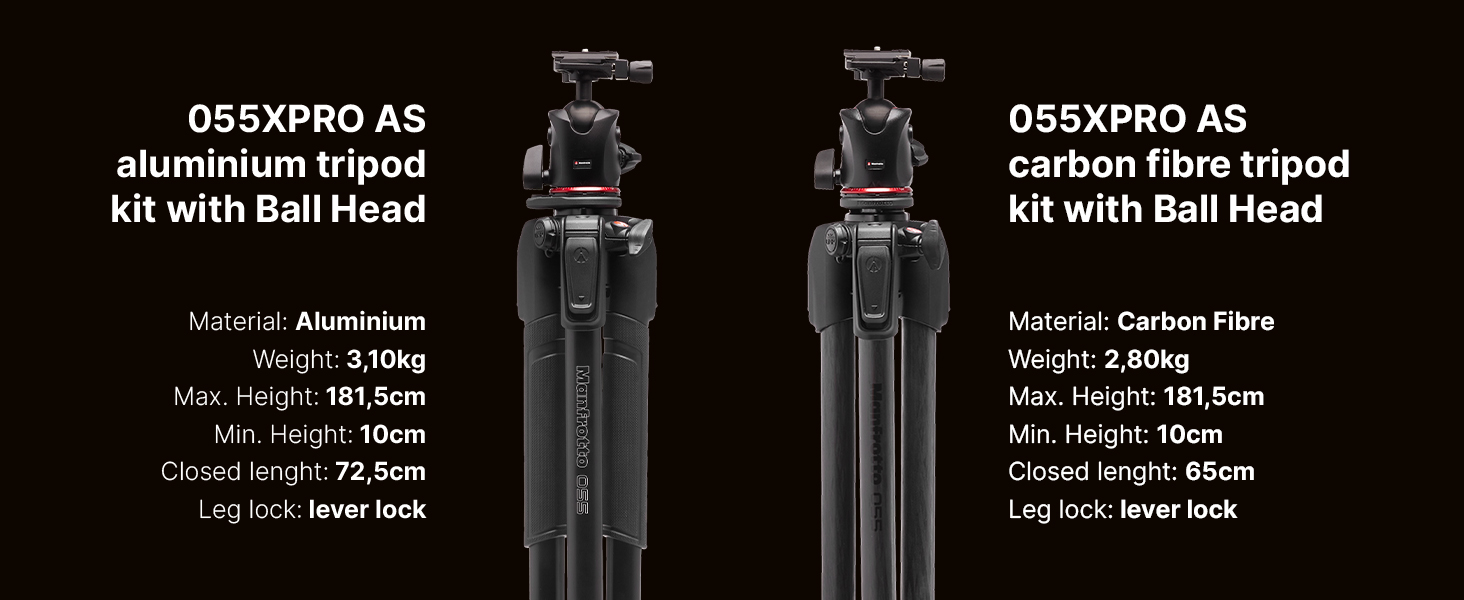 manfrotto 055 AS  tripod  and XPRO Ball head