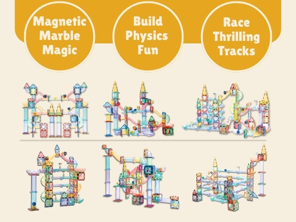 Amazon.com: GG TOYS Magnetic Marble Run – 208 PCS Magnetic