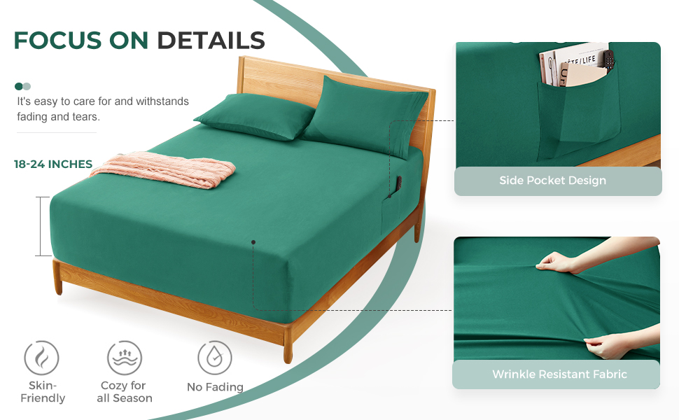 Horbaunal Extra Deep Pocket King Fitted Sheet Only Fits