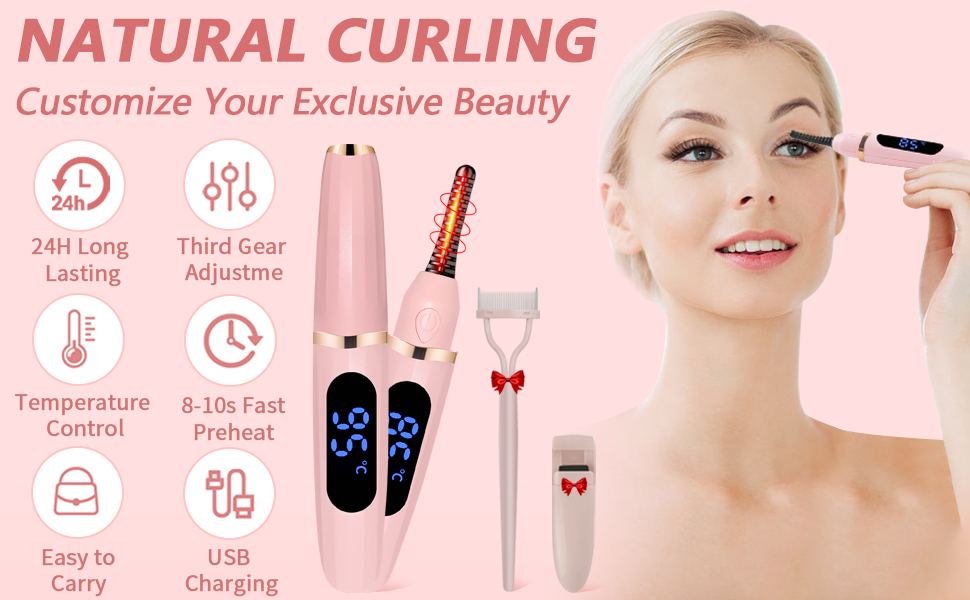 Heated Eyelash Curlers, Heated Eye Lash Curler Best Seller with Comb Electric