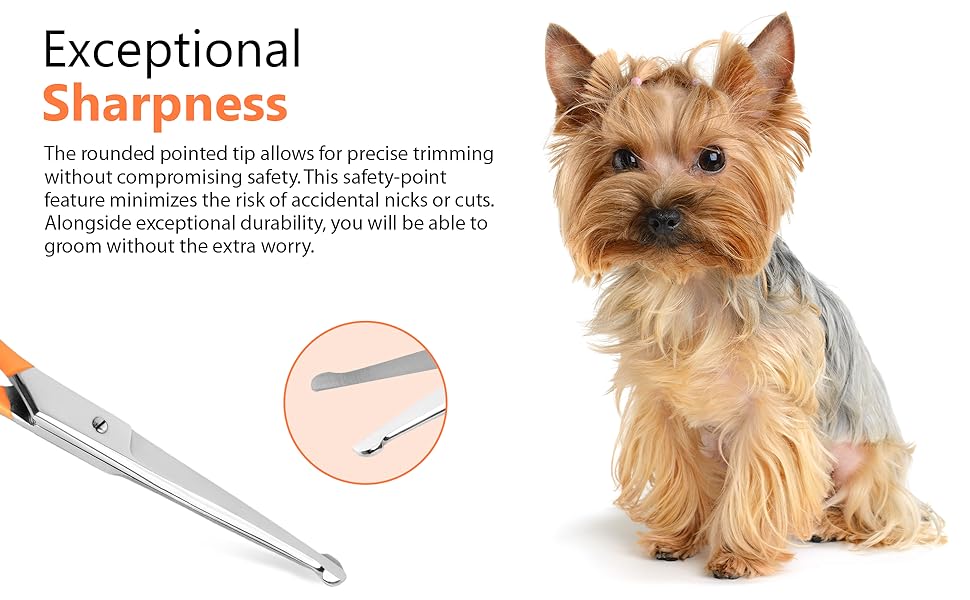 rounded dog grooming scissors, dog scissors for grooming, dog scissors