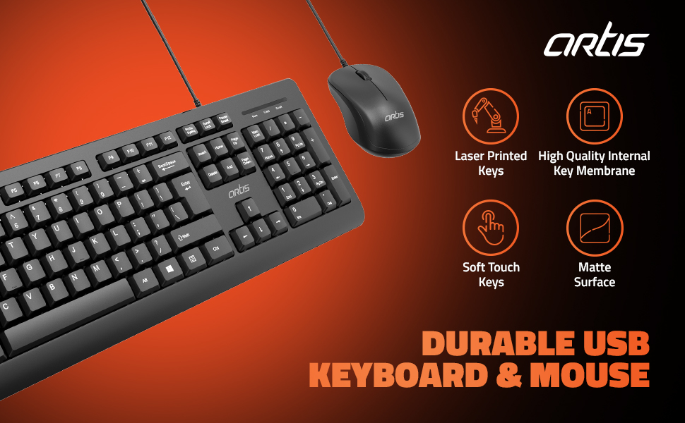 Amazon.in Buy Artis WorkPro 20 USB Keyboard & Mouse Combo(Black