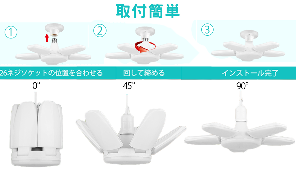 2ステップの取り付けで暗闇を照らします