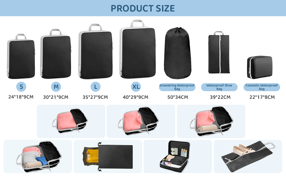 packing cubes backpack