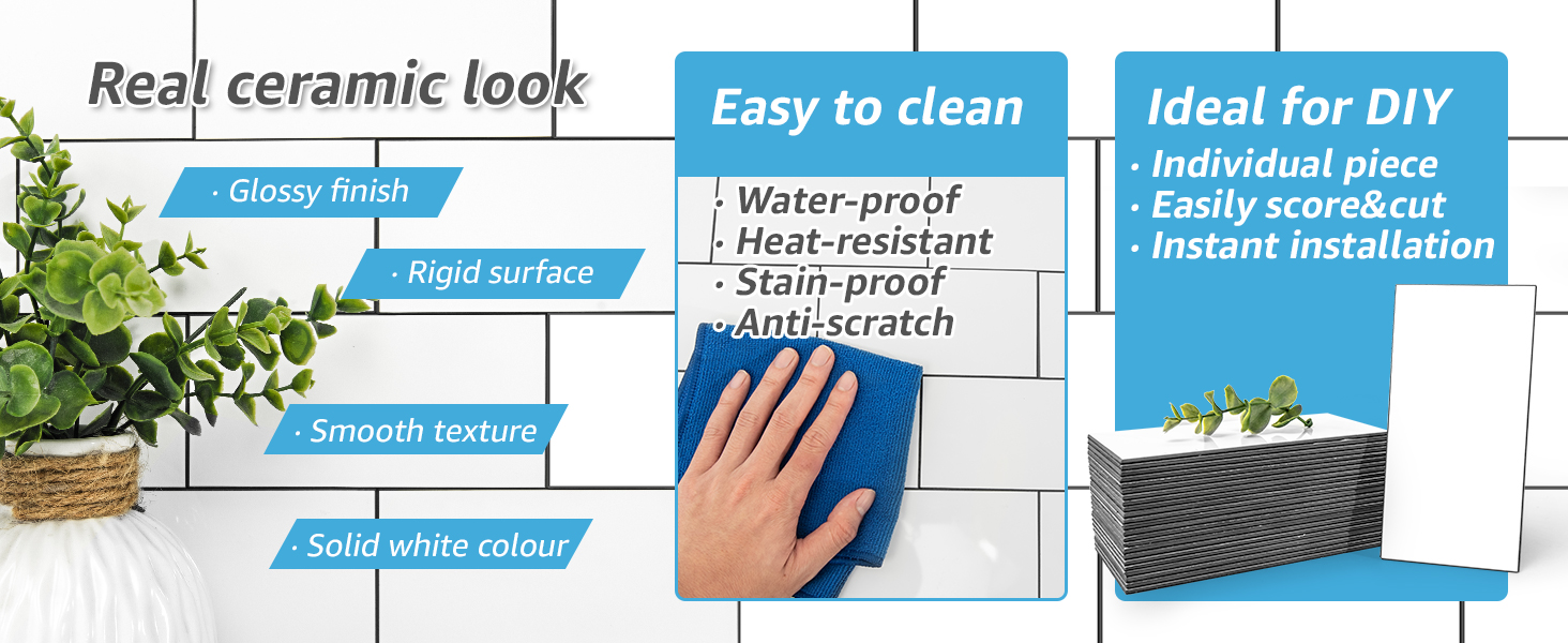 Art3d Peel and Stick Wall Tile for Kitchen Backsplash
