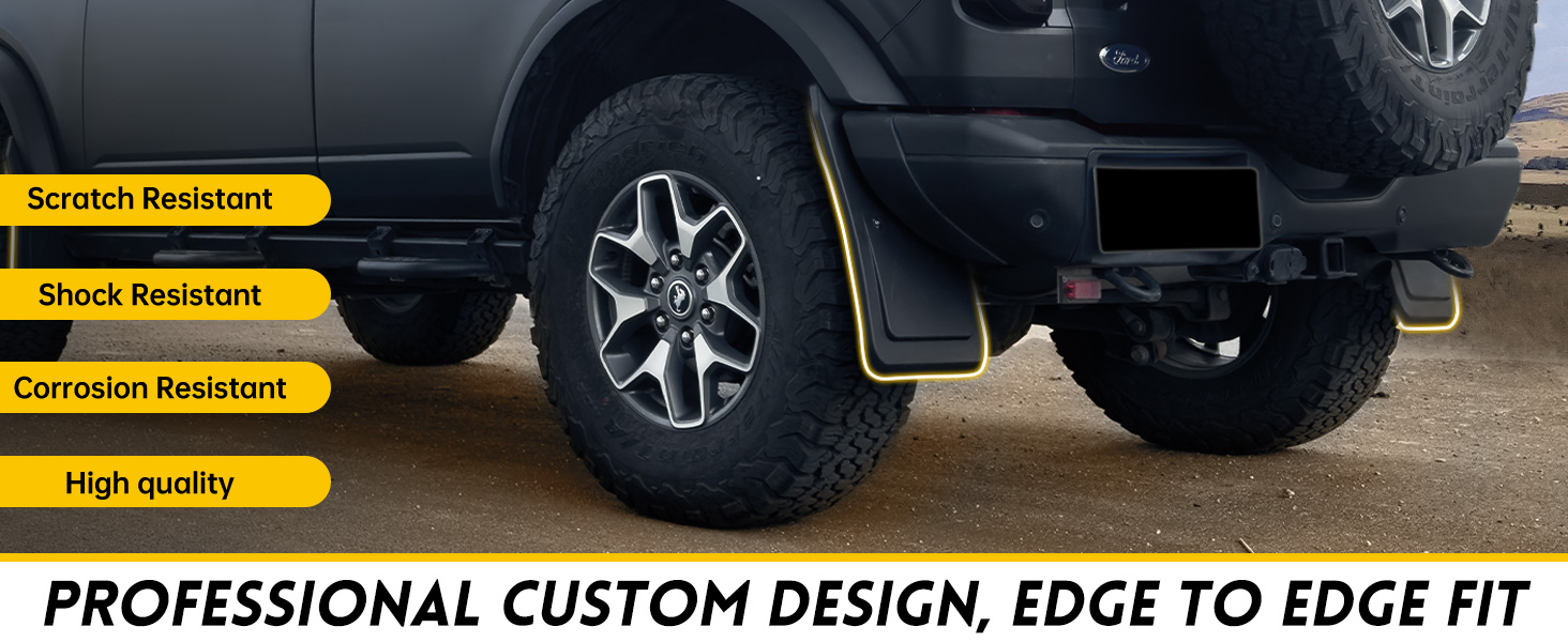 Mud Flaps for 2021-2024 Ford Bronco 2/4-Door