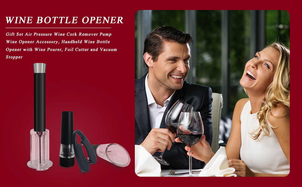 Wine Bottle Opener, Gift Set Air Pressure Wine Cork Remover