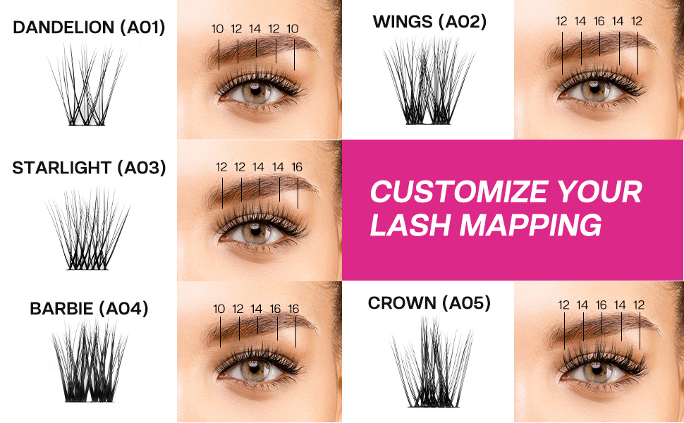 superfine band cluster lashes kit 