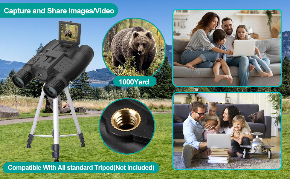 Binoculars with built in camera