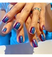 Short Press on Nails Creamy White and Brown Full Cover Fake Nails Brown Gradient False Nails with...