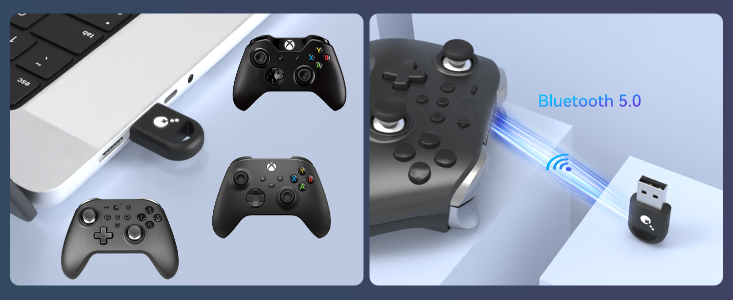 GULIkit PC Wireless Controller Adapter Kompatibel Serie/Zen Pro/Xbox