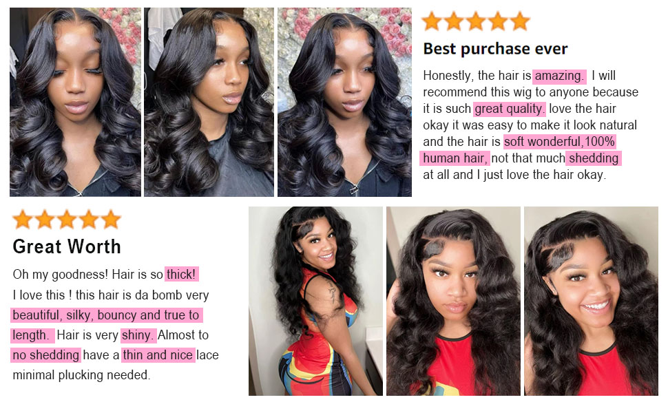 body wave lace front wigs for black women human hair