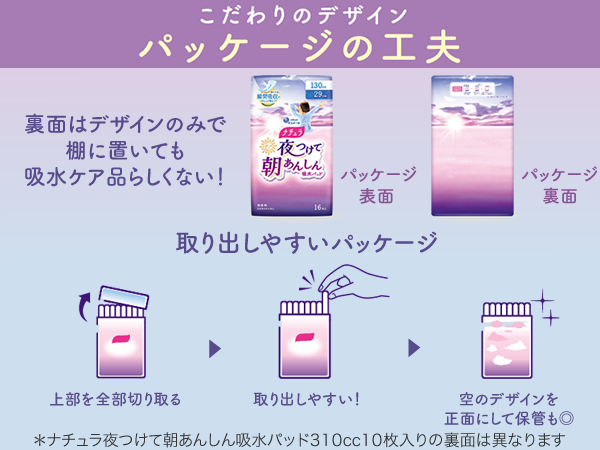 Amazon.co.jp: ナチュラ 夜つけて朝あんしん 吸水パッド 33cm 180cc大