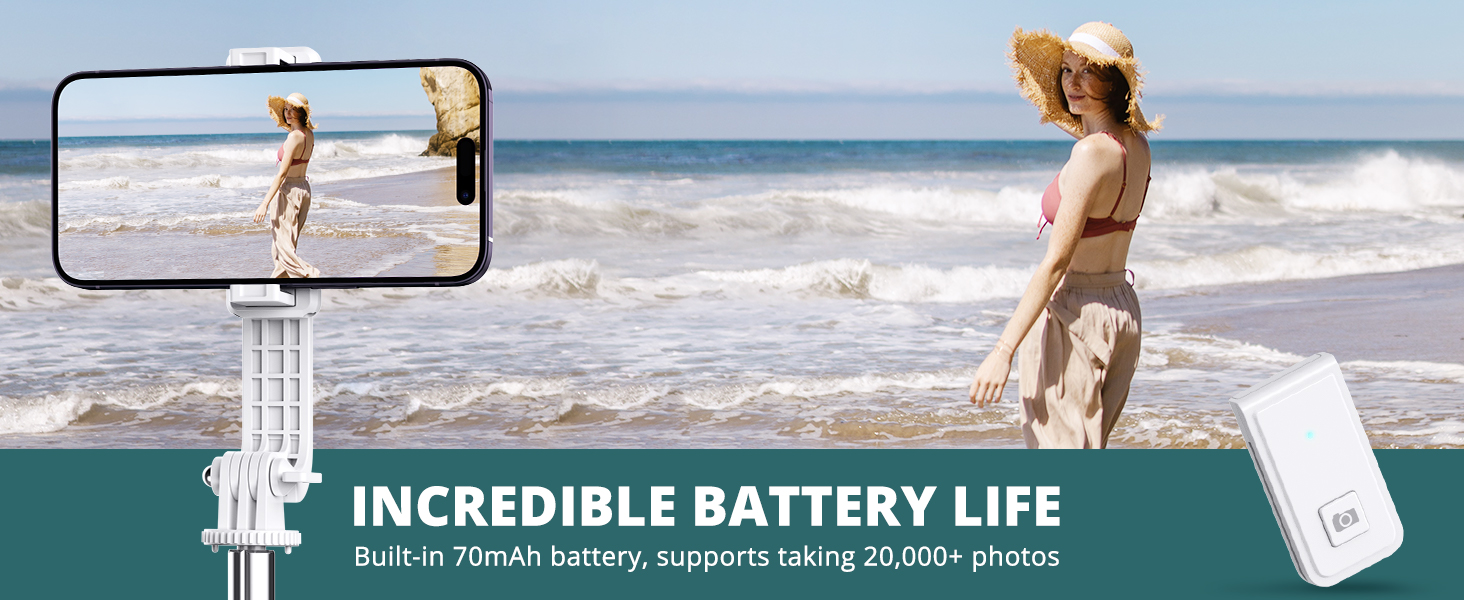 ATUMTEK 49" Selfie Stick Tripod, Stable Tripod Stand with Detachable