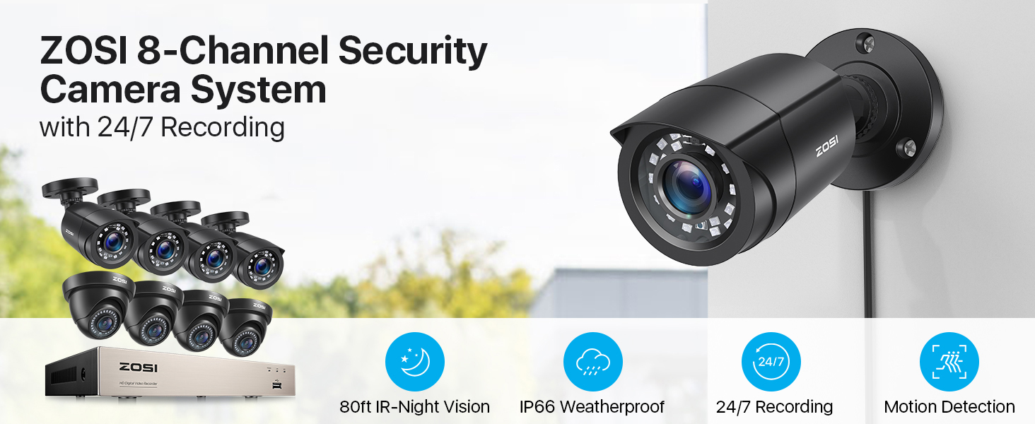 8-Channel Security Camera System