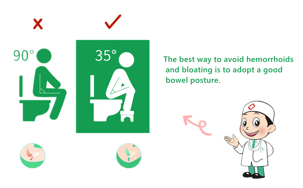 Toilet Stool Bamboo Poop Stool Adult Pooping Stool 7inch