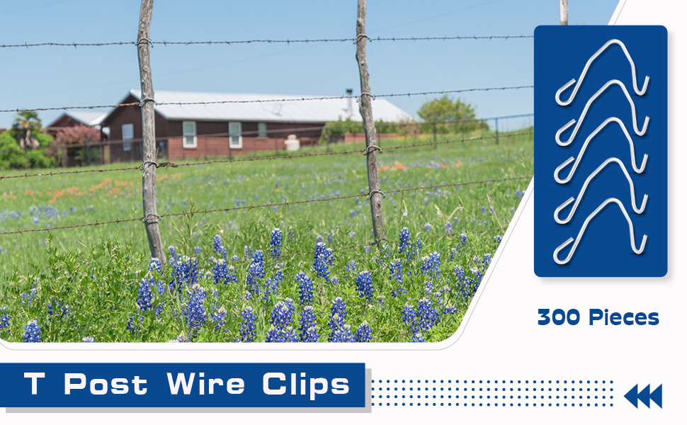 300 Pieces T Post Wire Clips T Post Clips T Post Fence
