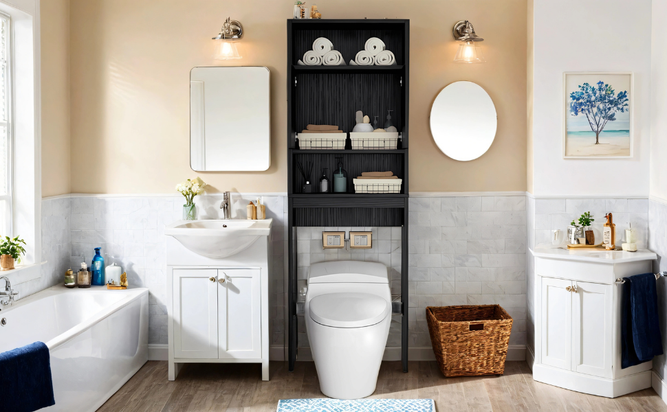 Over The Toilet Storage Cabinet – Wood Bathroom Shelf Above Toilet With Double Doors Bathroom Storage Cabinet Organizer Black C9675bd4 5da7 472b 9744 Ef8998da47a6.2d90b89462c3c25ff6746812f7af3a6c