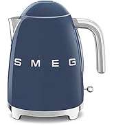 SMEG 50's Style Retro 7 Cup Electric Water Kettle with Automatic Shut Off (Navy Blue)