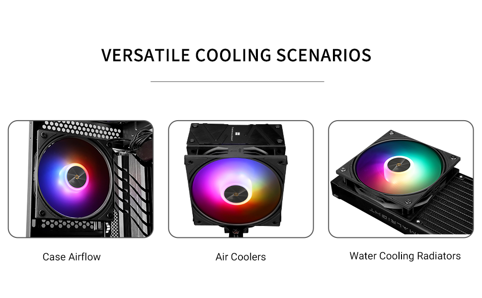 Thermalright TLP12S CPU Fan ARGB,PC Case Fan Quiet 4PIN