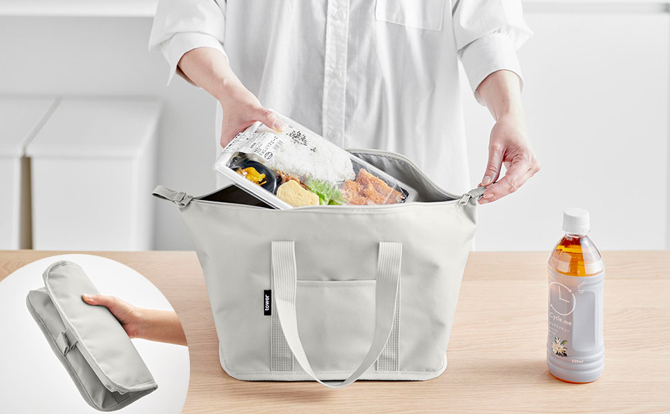 Yamazaki Industries 1939 Washable Bento Bag for Super Convenient Store Bento Box, Light Gray