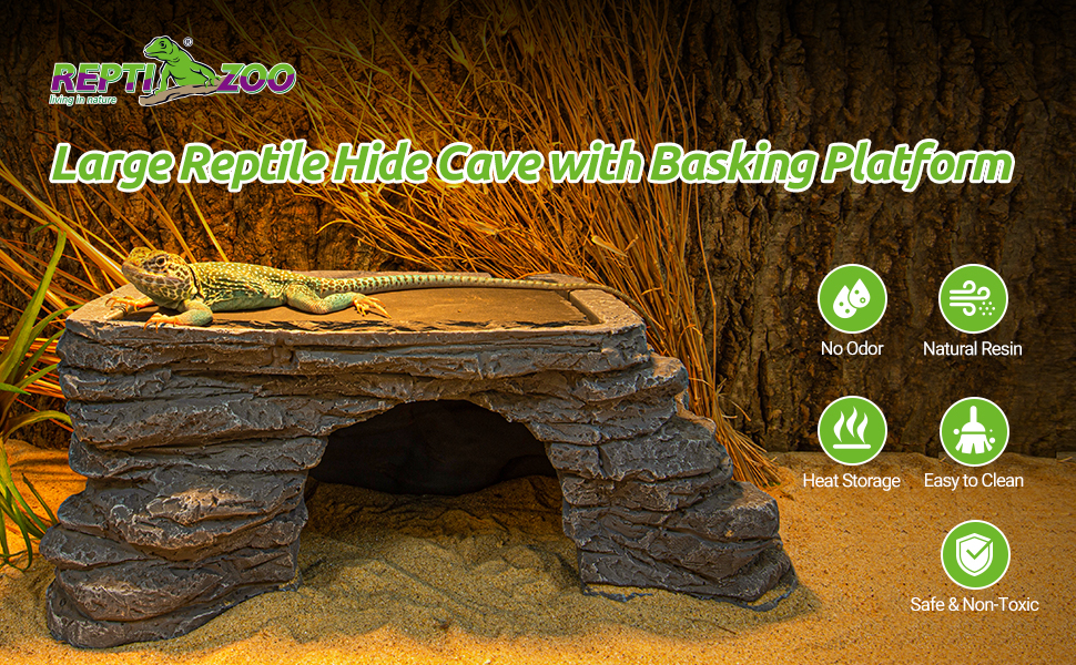 REPTI ZOO Large Bearded Dragon Basking Platform