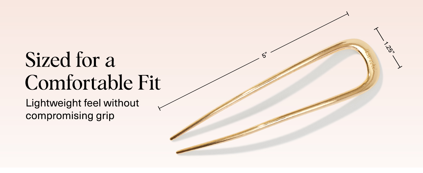 Kitsch French Hair Pins for Women Metal Hair Fork for Updos, Chignon, Bun &amp; Twist Hairstyles