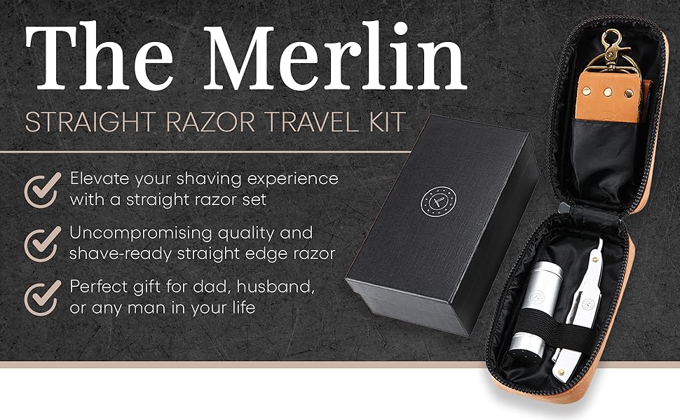 Merlin Straight Razor Travel Kit