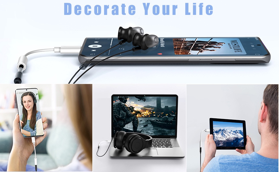 Avigers USB C to 3.5mm Jack, Type C to Headphone Adapter Aux Digital