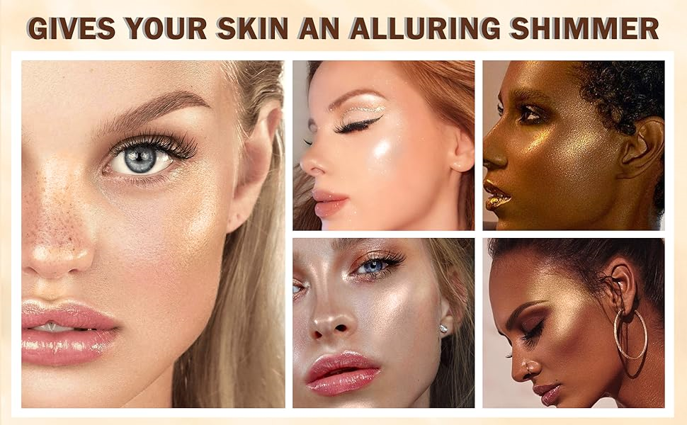 MAEPEOR Body Luminizer 5 Colors Smooth Subtle Shimmer Body Illuminator Moisturizing