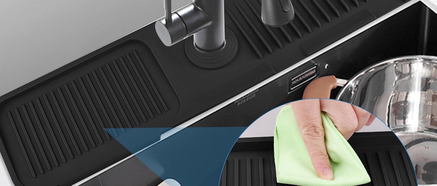 2PCSKitchen Sink Splash Guard15.4"*5.5", Upgraded Faucet