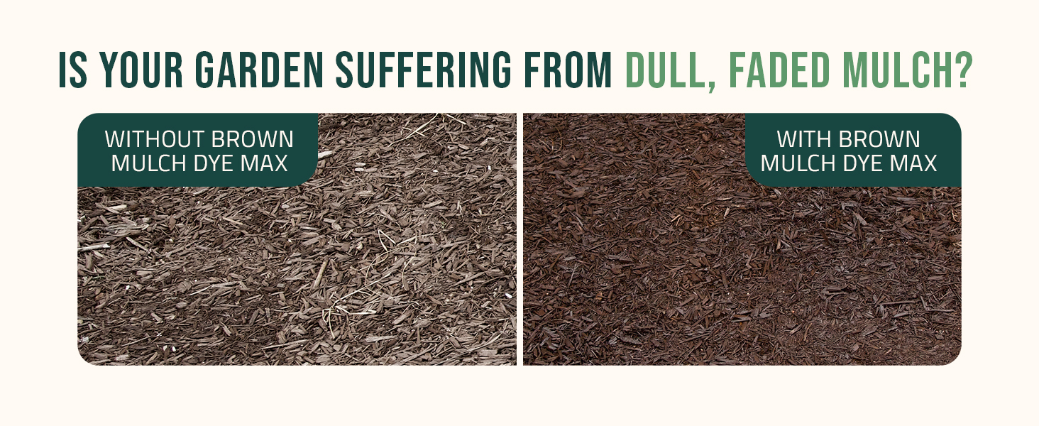 PetraMax Brown Mulch Dye, 14,400 Sq Ft Coverage Mulch Dye