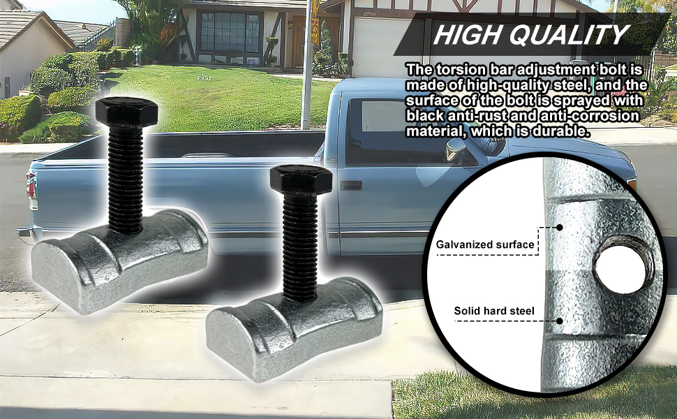 VONLX Torsion Bar Adjustment Bolt and Lock Nut Fit for Chevrolet Silverado Tahoe GMC