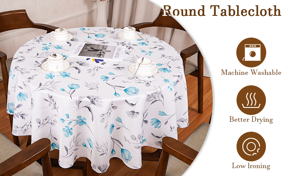 Floral Tablecloth round tablecloth round table cloths 60 inch outdoor tablecloth