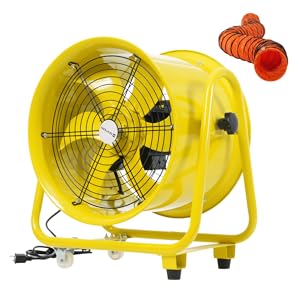 小型送風機 250mm エアダクト5m付 業務用 送風機 業務用 小型 250mm ＋ ダクトホース5m セット ポータブル