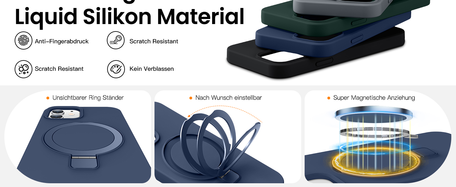 BENTIACC Liquid Silicone Mobile Phone Case for iPhone 12 Case, iPhone