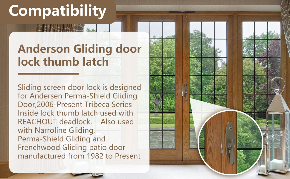 Replacement Andersen Tribeca Style Gliding Door Thumb Latch