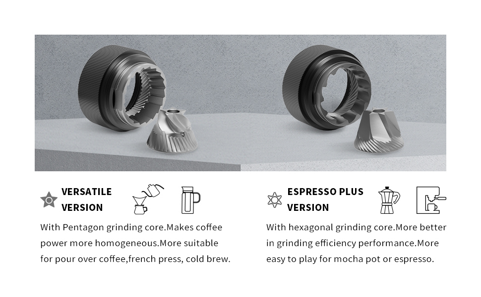 MAVO Wizard 2 MANUAL Coffee Grinder,Capacity 20g with CNC Stainless Steel Conical