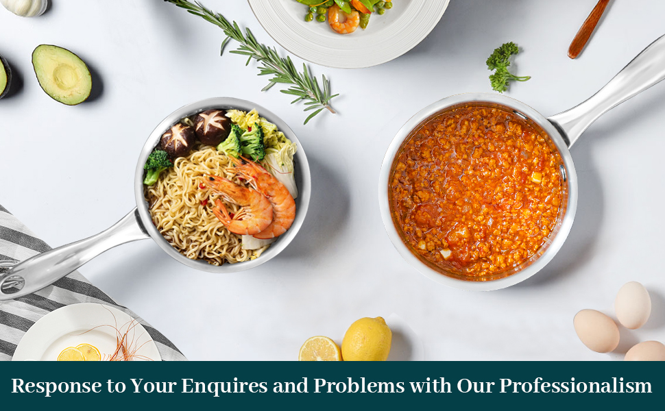 DELUXE Sauce Pan with Lid, 1 Quart Stainless Steel Saucepan