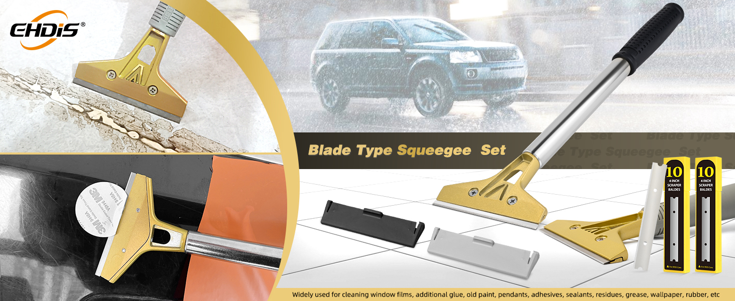 EHDIS Razor Blade Scraper, 2 Pieces 4inch Glass Scraper Tool, Metal