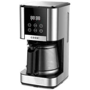 Homix 1000W Digital Electric Drip Coffee Maker Silver And Black 1.5 Liter CM1429B-GS 6 m