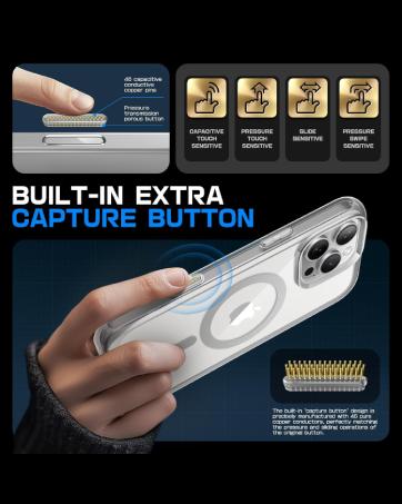 iPhone 16 Pro Max Case with Camera Control Capture Button Compatible with MagSafe