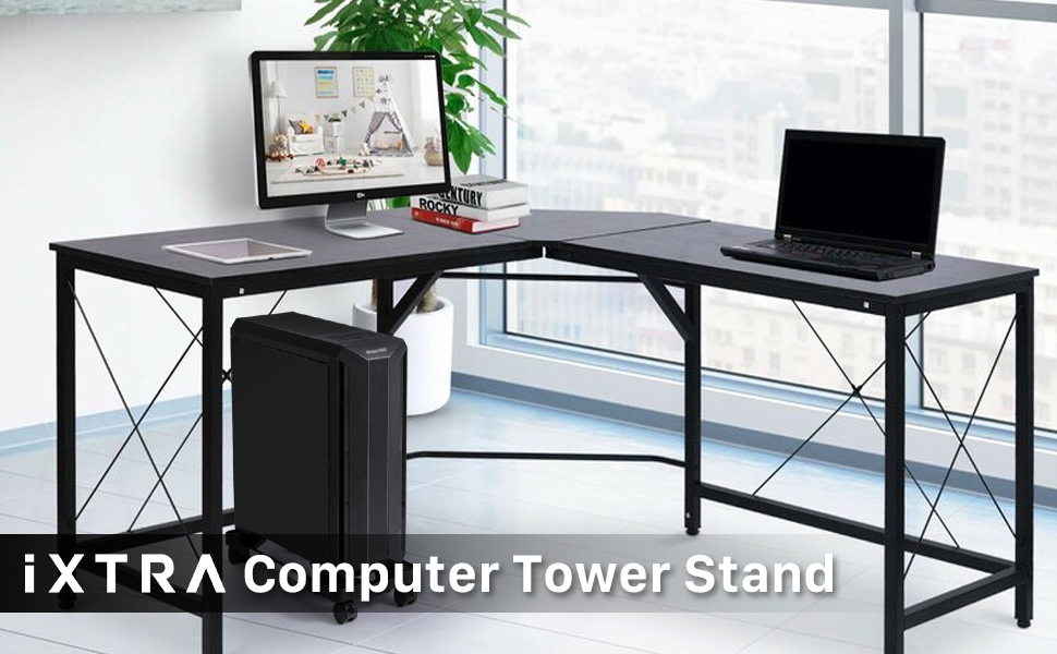 iXTRA Computer Tower Stand Adjustable PC Stand for Most Desktop