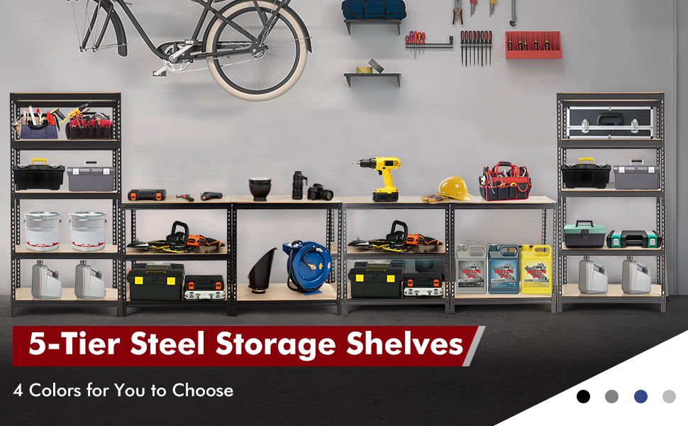 5-Tier Steel Storage Shelves