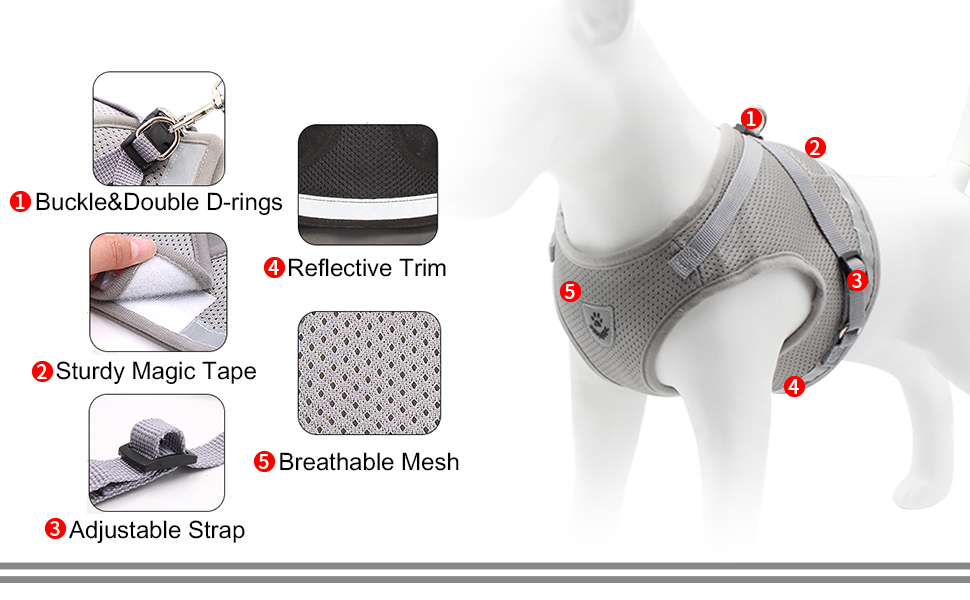 atmungsaktiv verstellbare anti zug schwarz welpen katzen 