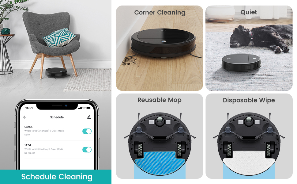 Lefant Robot Vacuum, 2-in-1 Robotic Vacuum Cleaner, and Mopping, On Sale. 7 mopping robot vacuum M213