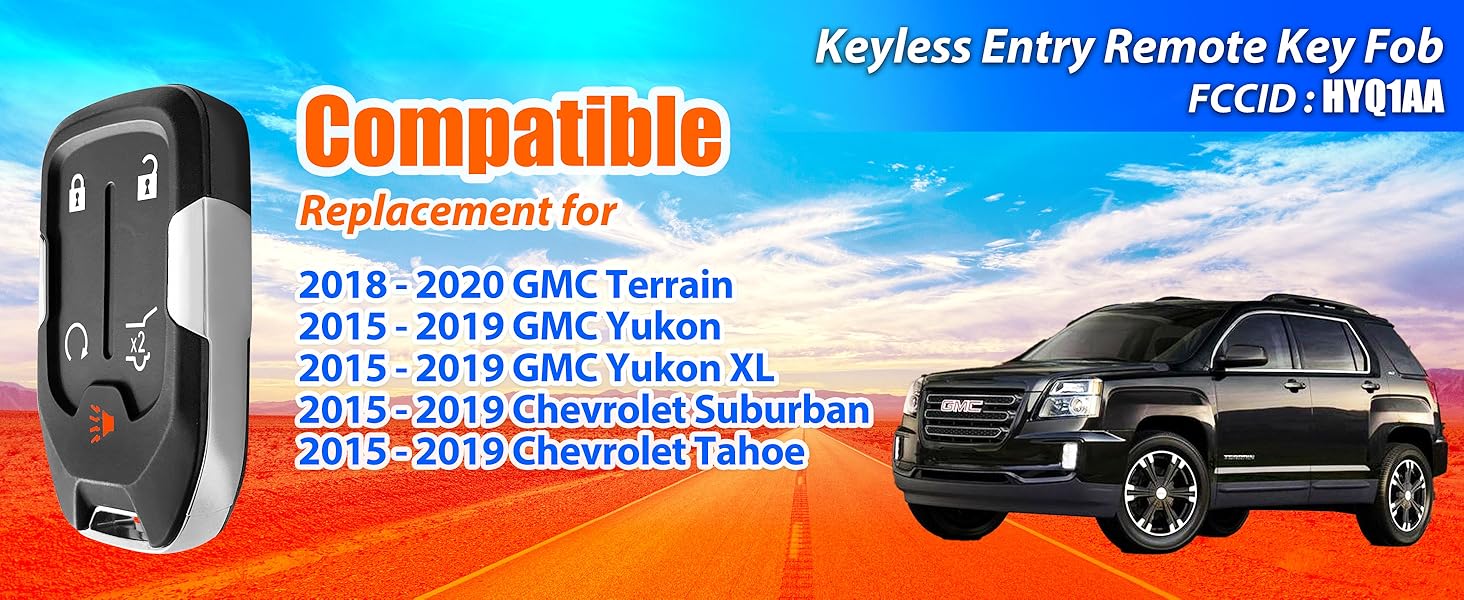2 Keylessbest Replacement for 2018 2019 2020 GMC Terrain