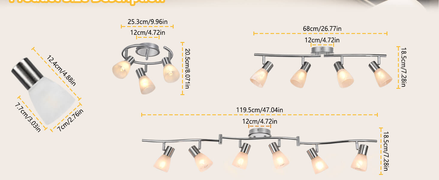 track light 3-light 4-light 6-light