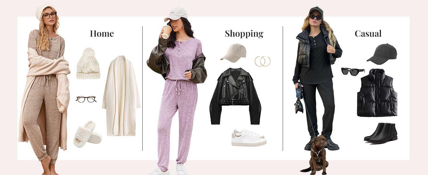 womens pajama set 2 piece lounge set casual sleepwear loungewear fall winter