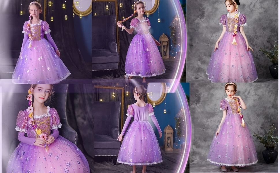 Princess Dresses for Girls Cosplay Halloween Christmas Party for kids Costume 